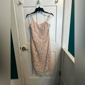 Champagne & strawberry peach dress
